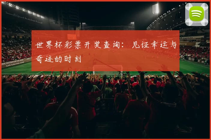 世界杯彩票开奖查询:见证幸运与奇迹的时刻